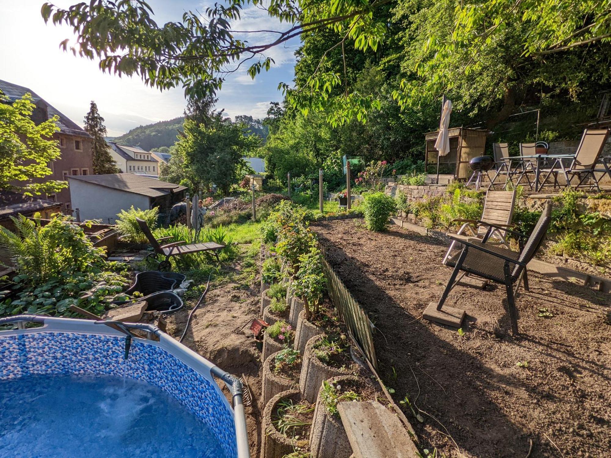 Wohlfühloase mit Pool, Garten, Grill und Ausblick - R3 Rathmannsdorf Exterior foto